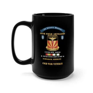 Taza Negra 15oz - 8ª División de Infantería Pergamino - 56º Batallón de Artillería de Campo, - Imagen 1 de 2