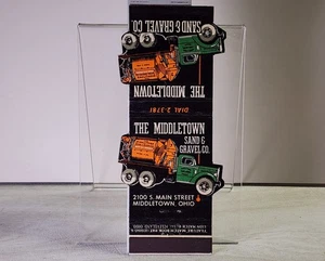 Middletown Sand and Gravel Co. Ohio Vintage Concrete Truck Design Matchbook - Picture 1 of 2