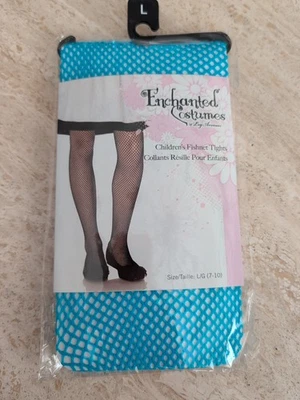 Medias de red para niños azul neón por Leg Avenue talla L (7-10) Foto 1 de 2