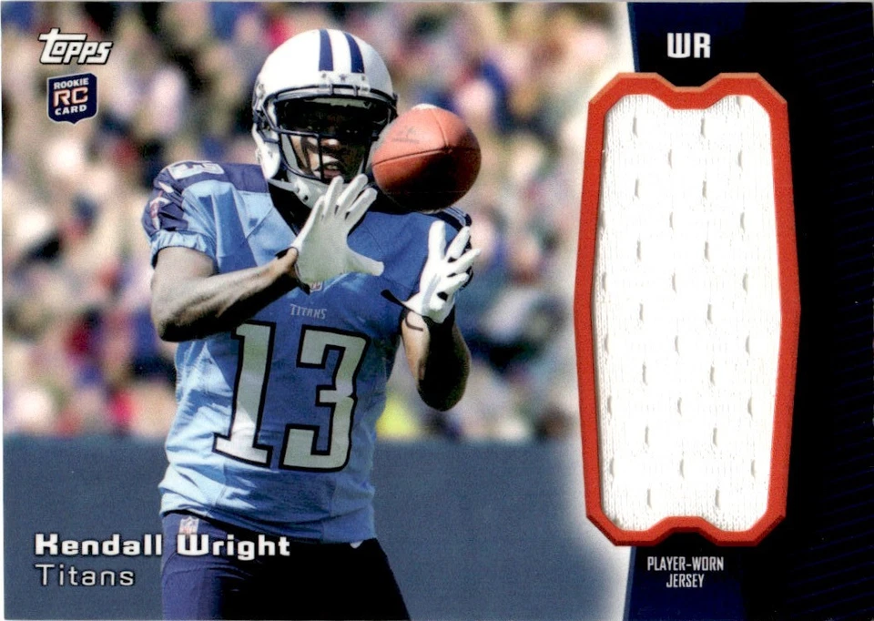 2012 Topps Rookie Relic Jumbo Jersey Kendall Wright Titans #RJR-KW - Image 1 of 2