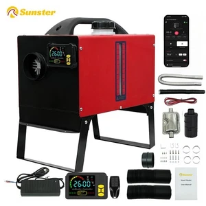 Riscaldamento autonomo diesel 8KW 12V 24V riscaldamento ad aria LCD CAMION RV W/220V adattatore base - Foto 1 di 16