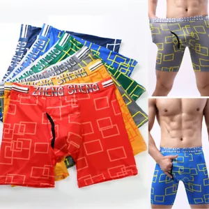 Men Boxer Shorts Trunks Briefs Underwear Long Leg Bulge Pouch Boxers Underpants - Picture 1 of 18