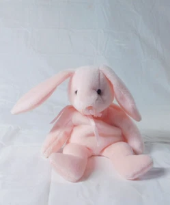 *ERRORS ON TUSH TAG*Ty 4117 Beanie Babys Hoppity Rabbit - Pink - Bild 1 von 3