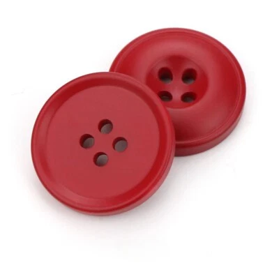 50pcs Round 4-Hole Resin Button Sewing Buttons Craft Cloth Decor DIY 15-30mm - Image 1 of 4