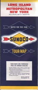 Hoja de ruta de Sunoco 1960: Long Island Metropolitan Nueva York nuevo de lote antiguo - Imagen 1 de 1