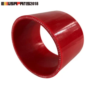 Universal 4" To 4" 102mm Silicone Reducer Red Intercooler Hose Coupler - Picture 1 of 8