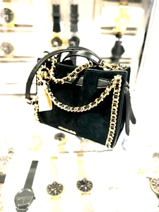 Michael Kors Small Black Leather Bag Purse Crossbody Shoulder Handbag Messenger - Picture 1 of 14