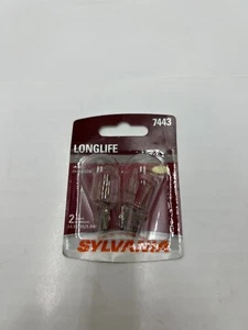 (11 Pack of 2) Sylvania 7443 Long Life Miniature Bulb Heavy Duty for Brake Light - Picture 1 of 8
