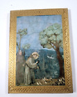 Saint Francis of Assisi Preaches to the Birds Made in Italy Wooden Plaque 7" T