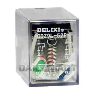 New In Box DELIXI CDZ9L-52P Intermediate Relay 220V - Image 1 of 2