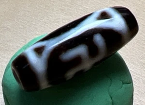 Tibetischer nepalesischer Himalaya Achat Hotu Dzi Perle Das Licht Buddhas klein 1 Zoll - Bild 1 von 6