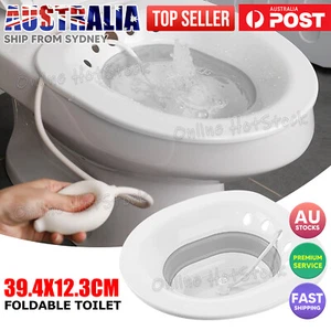 Foldable Hanging Toilet Sitz Bath for Postpartum Hemorrhoids Patients Healing AU - Picture 1 of 9