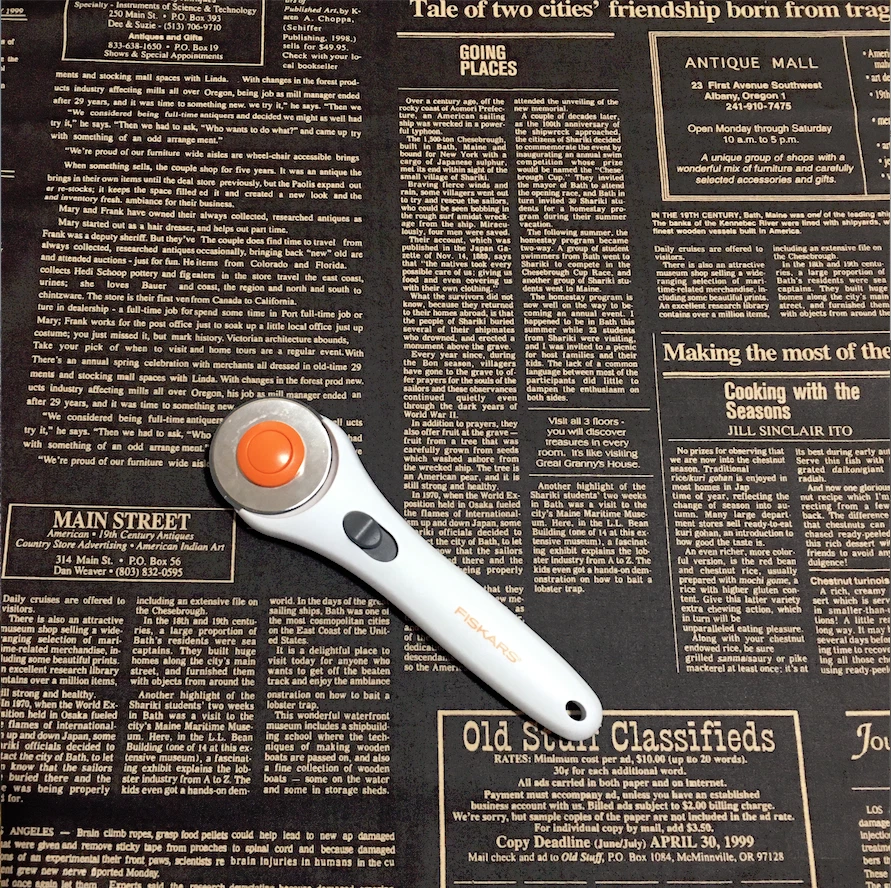 Suzuko Koseki By YUWA Newspaper Article Cotton Fabric By The HALF YARD - Image 1 of 1