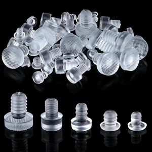 50 Pcs Glass Table Top Bumpers Rubber, 5 Size Clear Rubber Table, Glass Bumper R - Picture 1 of 12