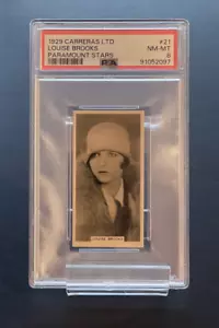1929 Carreras LTD #21 LOUISE BROOKS Paramount Stars PSA 8 NM-MT Key Card Low POP - Picture 1 of 4