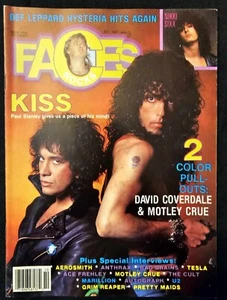 Faces Rocks Oct 1987 Featuring KISS, Anthrax, Motley Crue and more - Picture 1 of 2