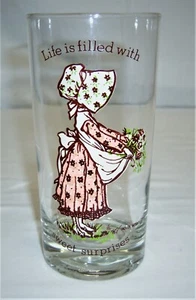 Vtg American Greeting Glass Holly Hobbie. Life is filled with sweet surprises - Picture 1 of 7
