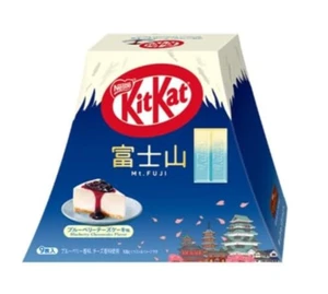 Mt. Fuji Blueberry Cheesecake KitKat flavor, a Japan Exclusive! 1 box, 9 pieces - Picture 1 of 1