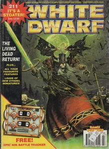 WHITE DWARF-Issue 211 "THE LIVING DEAD RETURN!" FREE EPIC 40k BATTLE TRACKER - Picture 1 of 2