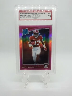 Jaylen Waddle 2021 Optic Draft Picks Pink Grade 9 - Image 1 of 2