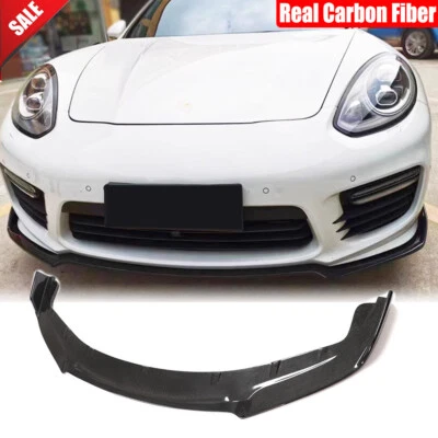 Alerón labial de parachoques delantero de fibra de carbono para Porsche Panamera GTS Turbo 2014-2016 Foto 1 de 4