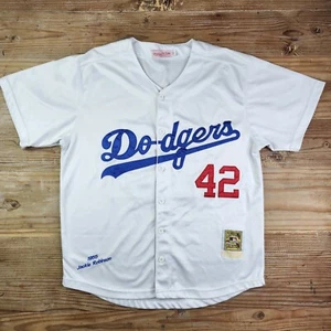 Dodgers Authentic Mitchell & Ness 1955 Jackie Robinson Cooperstown Jersey Sz 48 - Picture 1 of 14