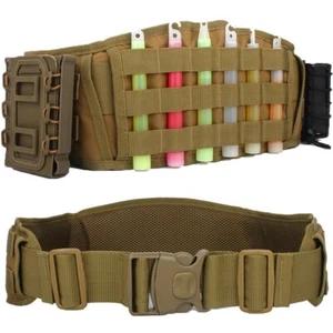 Cintura da battaglia tattica Molle vita morbida imbottita combattimento outdoor CS Gear cintura di carico - Foto 1 di 15