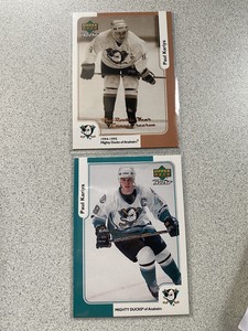 1999-00 Upper Deck McDonalds Retro #McD-1 PAUL KARIYA 2 CARDS