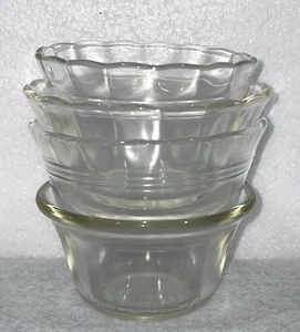 (4) Pyrex Corning Fire King Custard Cup Small Bowl Scalloped Ramekin - Picture 1 of 10