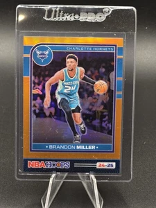 2024-25 NBA Hoops Brandon Miller Orange Prizm /199 RC #224 Hornets Rookie - Foto 1 di 2