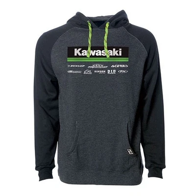 Factory Effex Kawasaki Racewear Pullover Sweatshirt anthrazit schwarz KX KXF Ninja - Bild 1 von 2