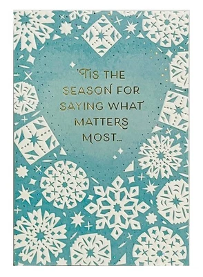 Christmas Card For Partner Embossed Snowflakes You Are So Loved Hallmark Card - Image 1 of 4