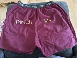 Barenaked Ladies Boxer Shorts Elastic Waist Clothes Maroon 100% Cotton Size XL - Picture 1 of 8