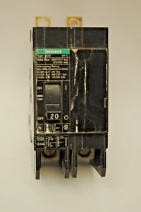 Interruptor de circuito usado Siemens tipo BQD Cat.# BQD220 2 polos 20 amperios 480/277 voltios - Imagen 1 de 5
