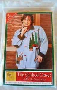 Complete Uncut Pattern Quilted Closet UNDER THE STARS JACKET #113 Moose Camping - Picture 1 of 6
