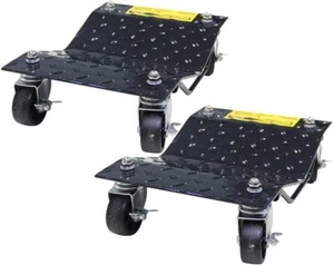 2 Tire Pentagon Tools Skates Wheel Car Dolly Ball Bearings 12" 3000lbs Black - Picture 1 of 9