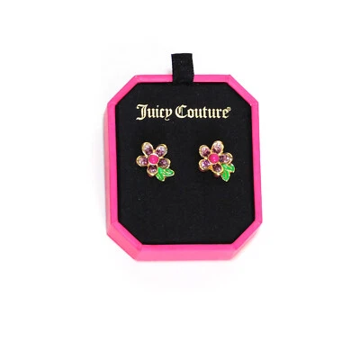 Juicy Couture Colorful Pave Flower Stus earrings YJRU6546   In Original Box - Image 1 of 4