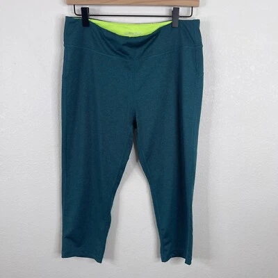 Marika Womens Capri Leggings Size 8 Teal Blue Green Atletic Activewear - Image 1 of 4