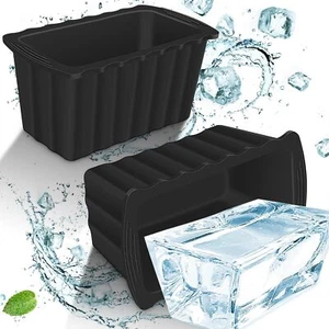 2-Pack Extra Large Ice Block Mold - 12LB Giant Ice Cubes Maker for Ice Baths, Co - Picture 1 of 6