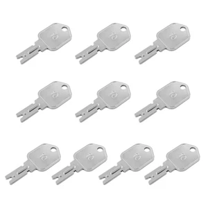 Ignition Keys, 10 Pack 166 Forklift Key Hyster Heavy Equipment Keys for Clark Ya - Picture 1 of 4