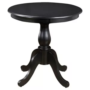 30" Salem Round Pedestal Dining Table Black Sturdy Construction - Picture 1 of 4