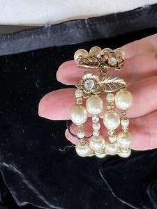 NEW Miriam Haskell Baroque Pearl and Swarovski Montees 4 Strand Coil Bracelet - Picture 1 of 6
