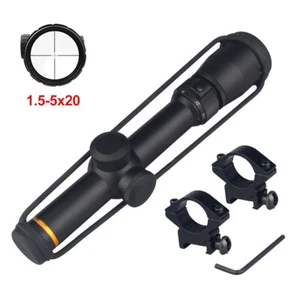 1.5-5X20mm Riflescope Duplex Mil-dot Reticle Sight Scope & 20mm Mount - Picture 1 of 11