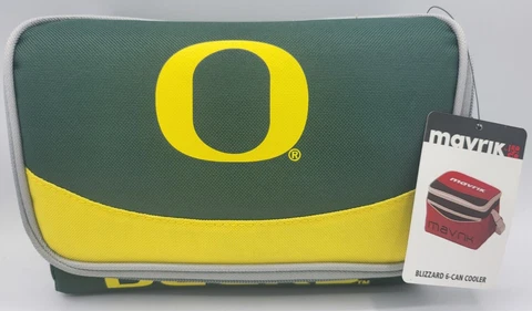 Logo Brands Mavrik Oregon Ducks Blizzard 6 Pack Cooler Shoulder Strap NWT Cover