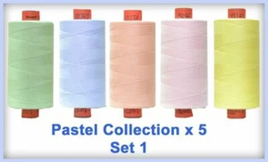 Pastels 5 Colour Set 1 Rasant Thread 1000M Quilting and Sewing Thread - Picture 1 of 1