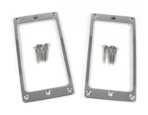 2-pack Full-Size Chrome Humbucker Pickup Rings for Electric Guitar & more! - Picture 1 of 2