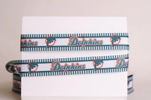 MIAMI DOLPHINS 7/8" RIPSBAND 1,3,5,10 YARDS FOOTBALL-VERSAND AUS USA - Bild 1 von 1