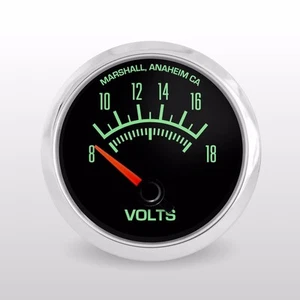 C2 60s Muscle 3 Gauge Set, Stainless Bezels, Volts, Oil Pressure, Water Temp - Bild 1 von 3