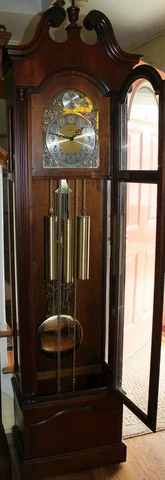 HOWARD MILLER GRANDFATHER CLOCK in WINDSOR CHERRY FINISH Cover
