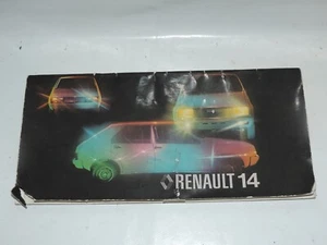 RENAULT 14 R14 L TL (R1210) - Notice Conduite et Entretien (catalogue carnet) - Imagen 1 de 2